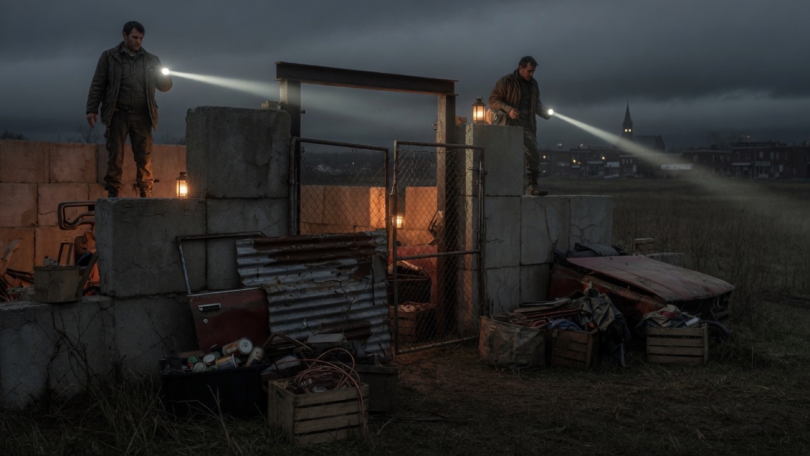 The night on the walls of a stronghold